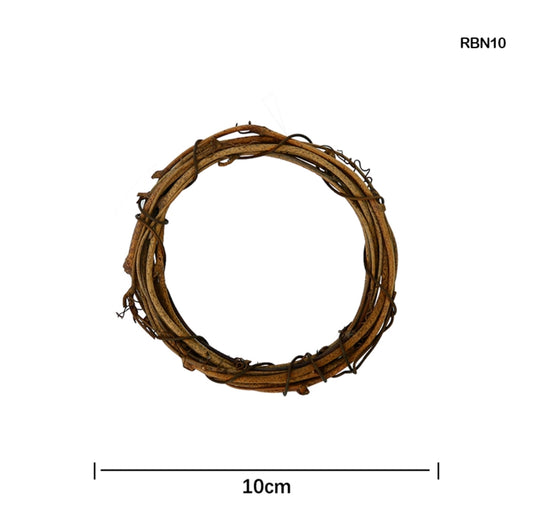 Handmade Vine Wreath Rings 10 cm - Brown