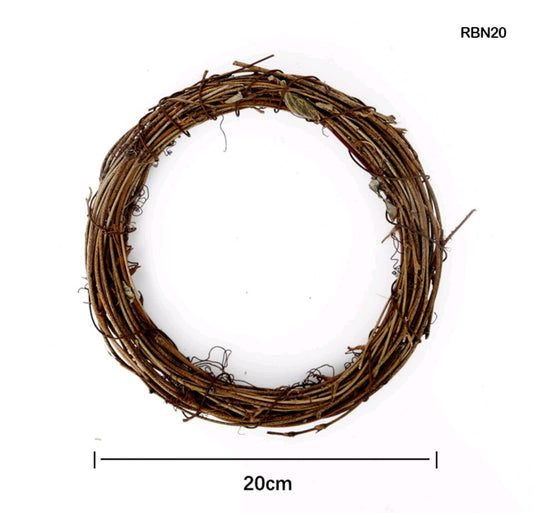 Handmade Vine Wreath Rings 20 cm - Brown