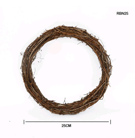 Handmade Vine Wreath Rings 25 cm - Brown