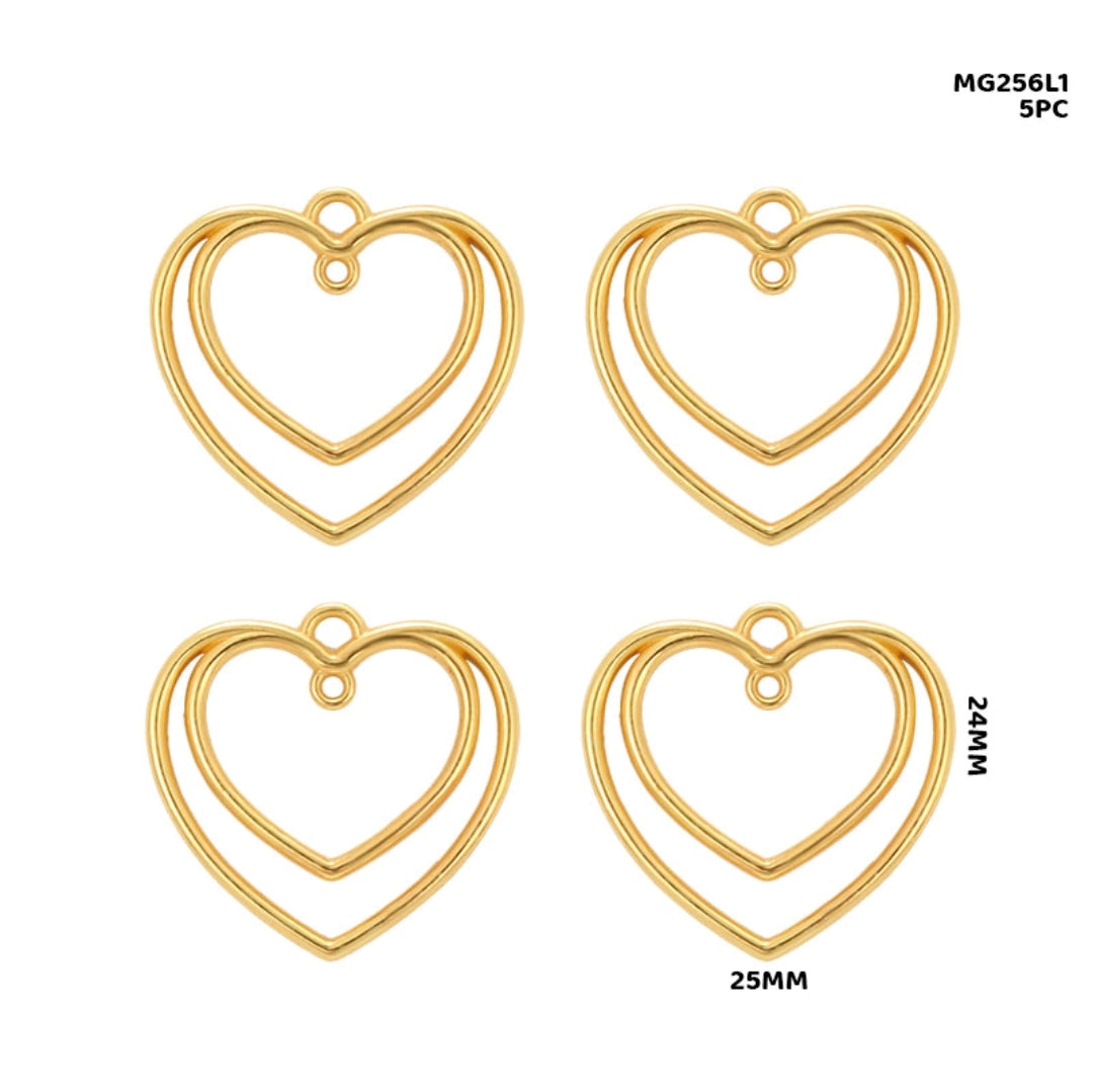 Heart Pendant 5 PC's