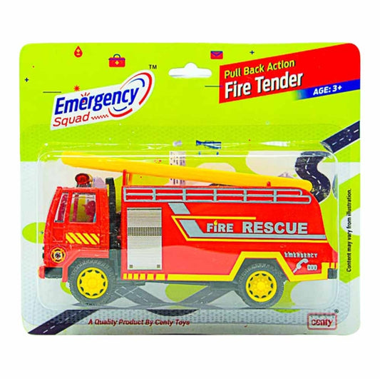 Centy Fire Tender Truck Toy for Kids Made of Non Toxic Plastic Pull Back Action