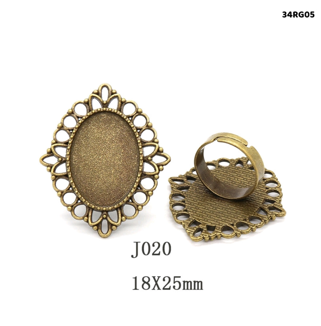 Vintage Adjustable Ring 2 Pc's