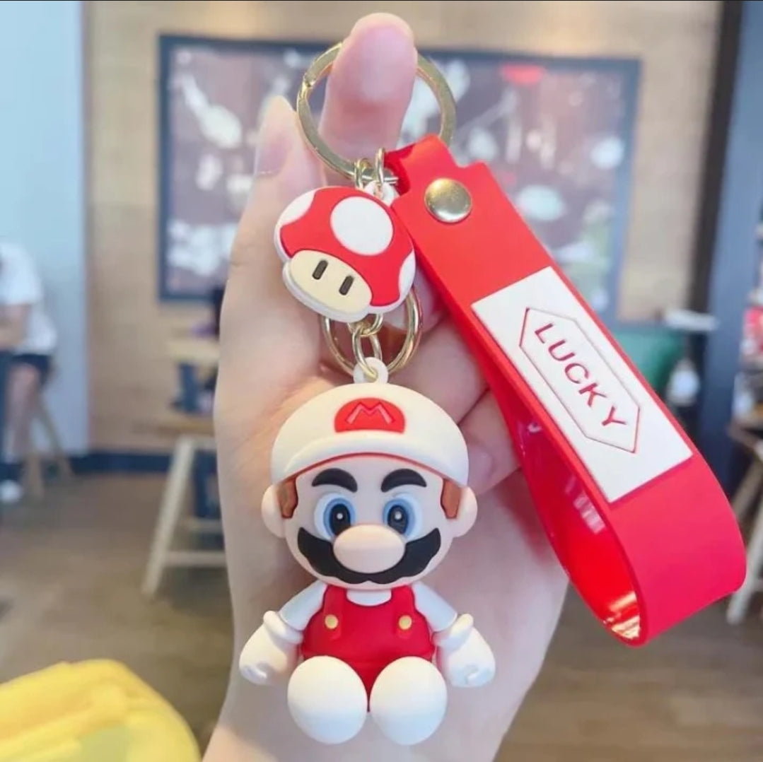 Super Mario Cartoon 3D Silicone High -Quality PVC Material Keychain