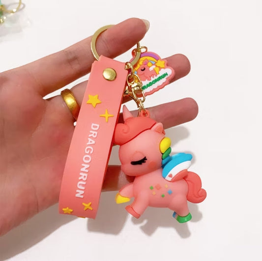 Unicorn Cartoon 3D Silicone High -Quality PVC Material Keychain