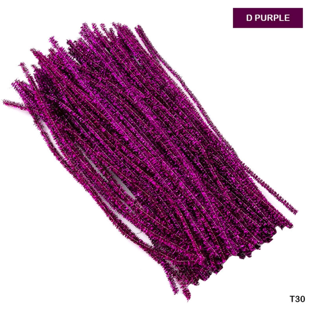 Pipe Cleaner Glitter 100 Pc's Single Shades
