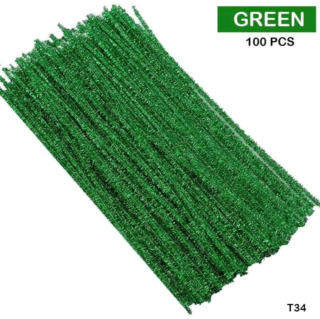 Pipe Cleaner Glitter 100 Pc's Single Shades