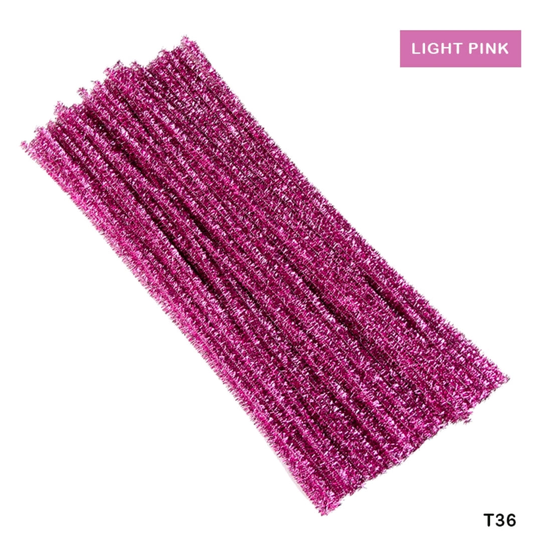 Pipe Cleaner Glitter 100 Pc's Single Shades