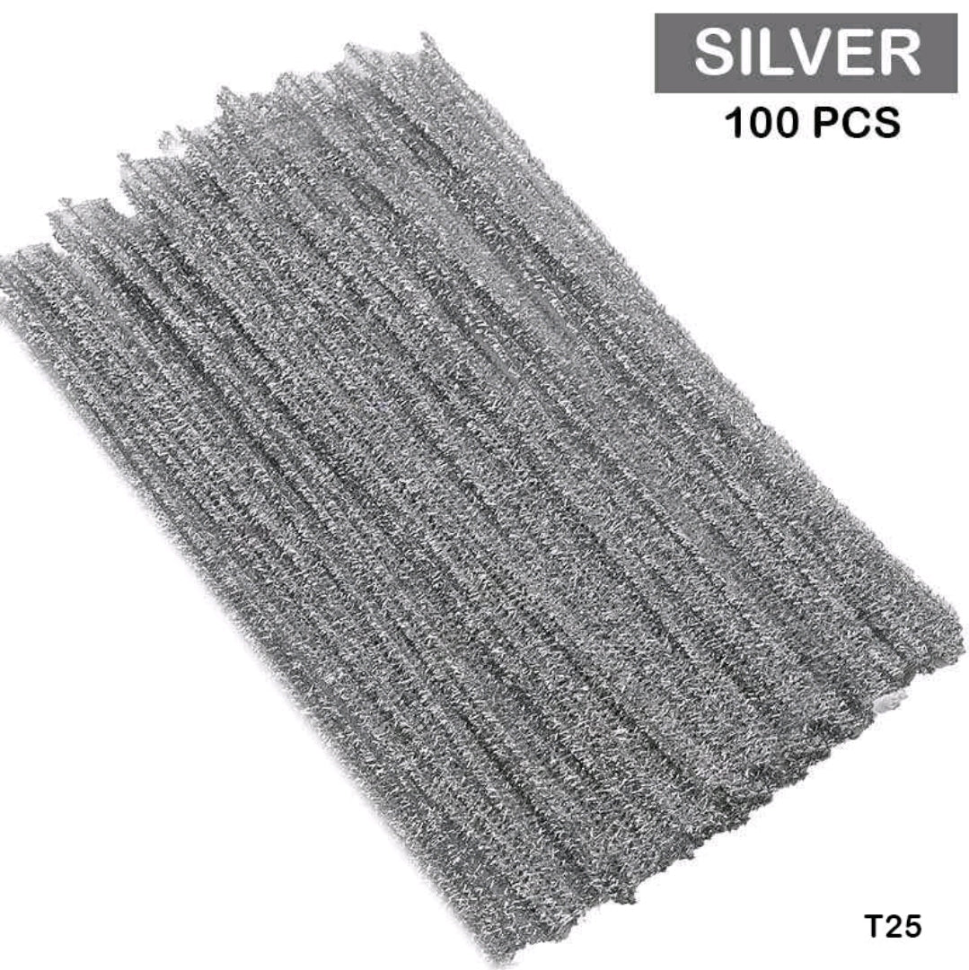 Pipe Cleaner Glitter 100 Pc's Single Shades