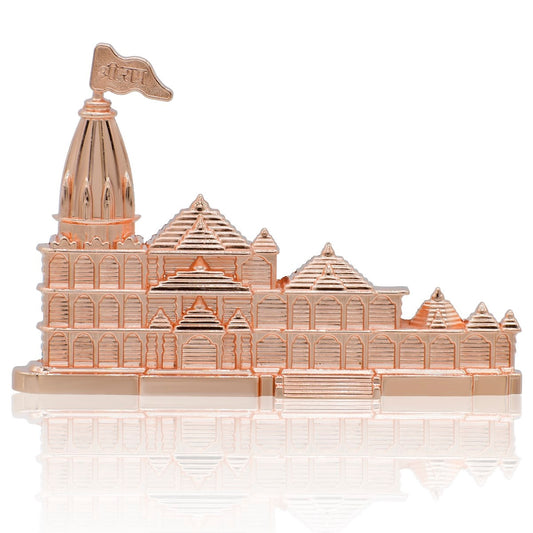 Ayodhya Shree Ram Mandir Architectural Model Showpiece for Home Decor, Office | Metal Showpiece