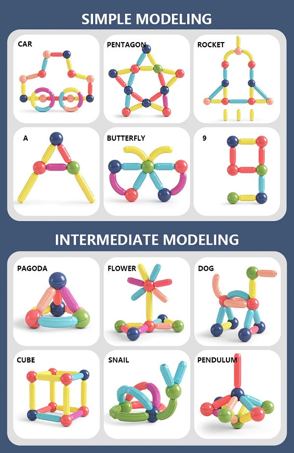 Magnetic Building Sticks and Balls Set - 42 Pc's
