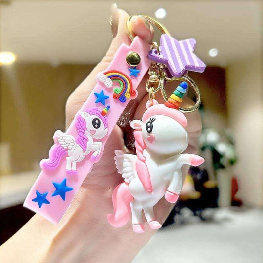 Unicorn Cartoon 3D Silicone High -Quality PVC Material Keychain