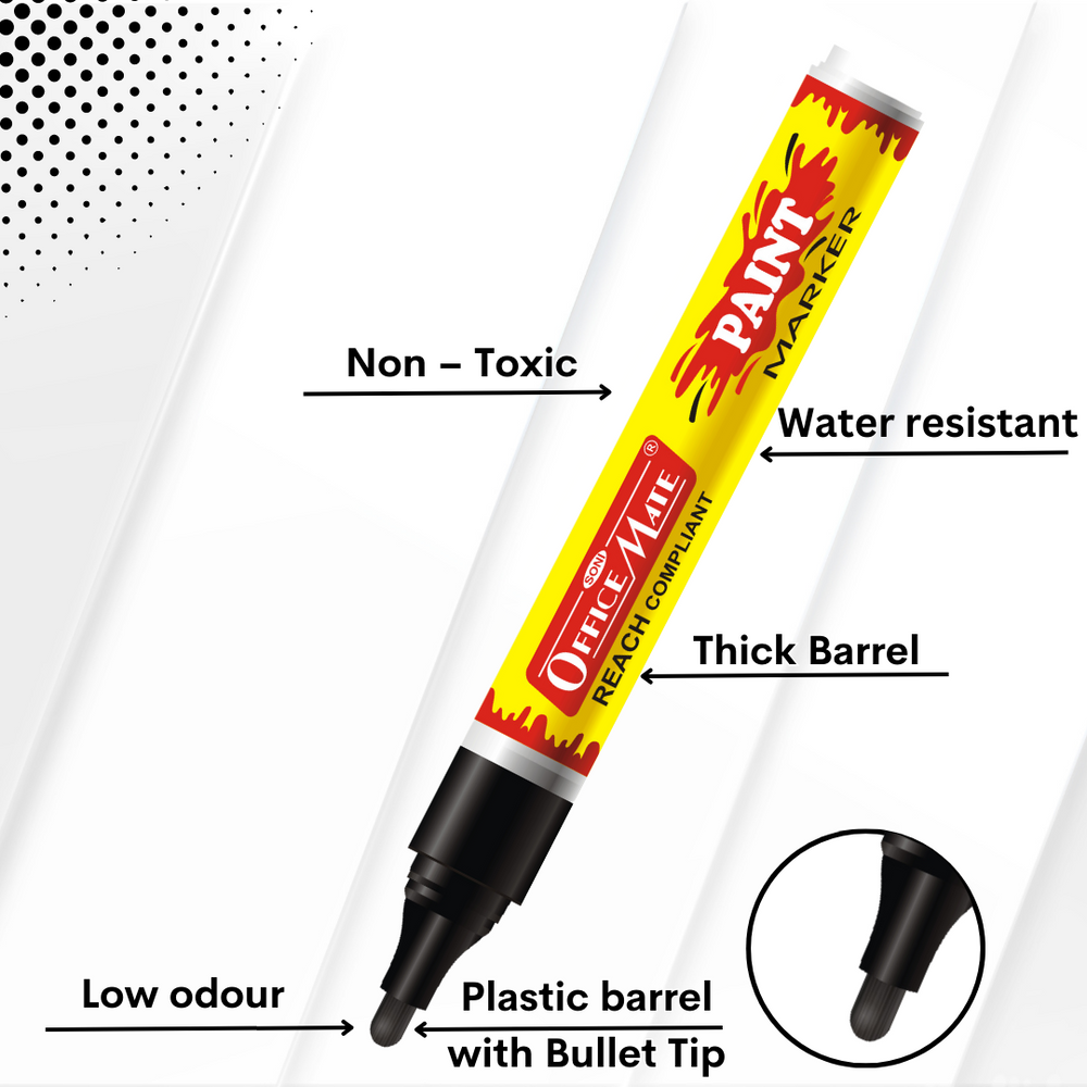 Soni Officemate Paint Markers - Black