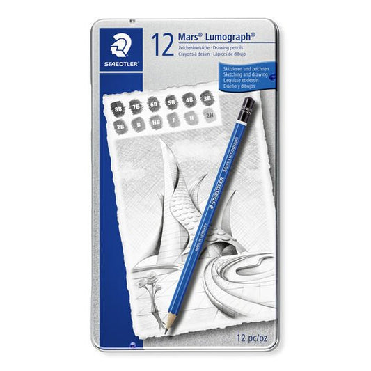 Staedtler Mars Lumograph Artist Pencil Set Of 12