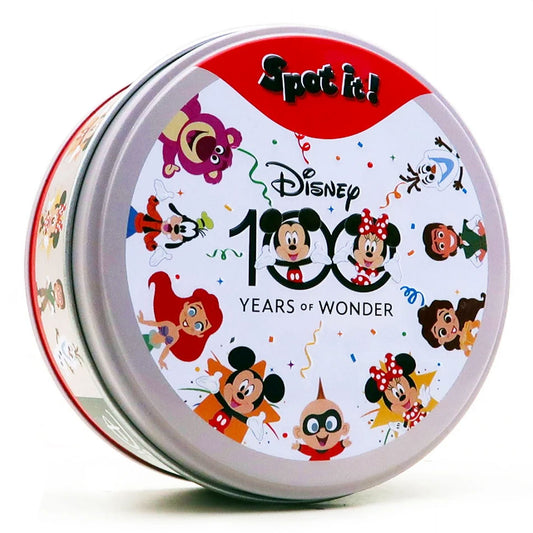 Spot It! Disney 100 Years of Wonder Card Game | Fast-Paced Symbol Matching Observation Game | Fun Family Game for Kids and Adults | Age 6+ | 2-8 Players | Avg. Playtime 15 Minutes