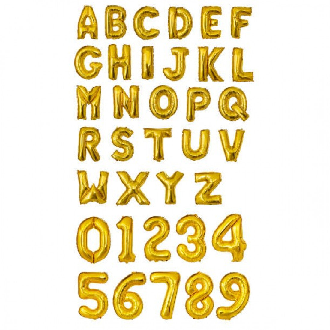 Alphabet Foil Balloon, Letters A-Z And Numbers 0 9 In 16 Inch Golden Balloons For Birthday Anniversary Engagement Marriage Or Other Kind Of Parties Celebrations Decorations