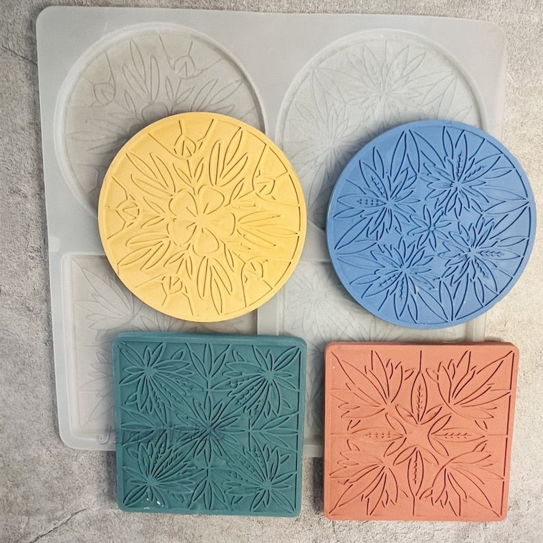 Silicone Mould Floral Coaster