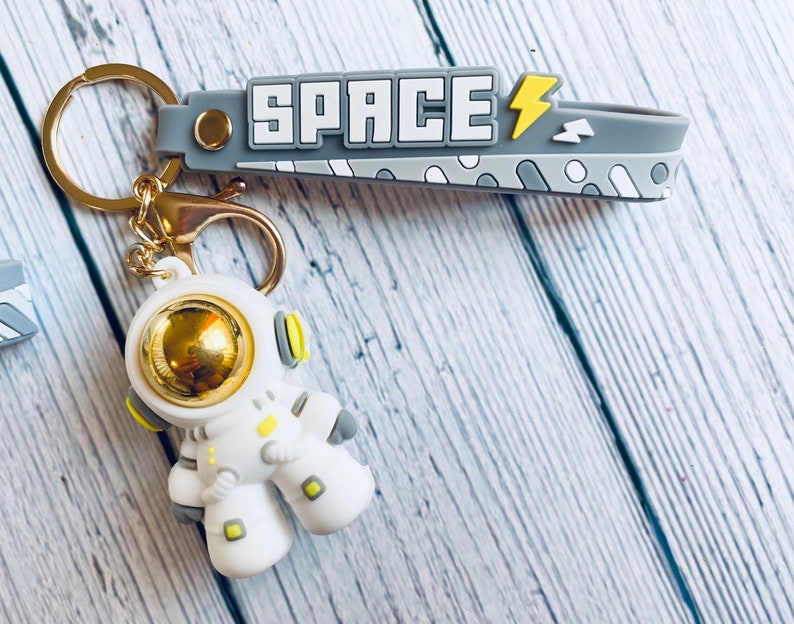 Space Astronaut Cartoon 3D Silicone High -Quality PVC Material Keychain