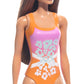 Barbie Beach Barbie Doll With Light Brown Hair Wearing Tropical Pink And Orange Swimsuit