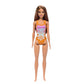 Barbie Beach Barbie Doll With Light Brown Hair Wearing Tropical Pink And Orange Swimsuit