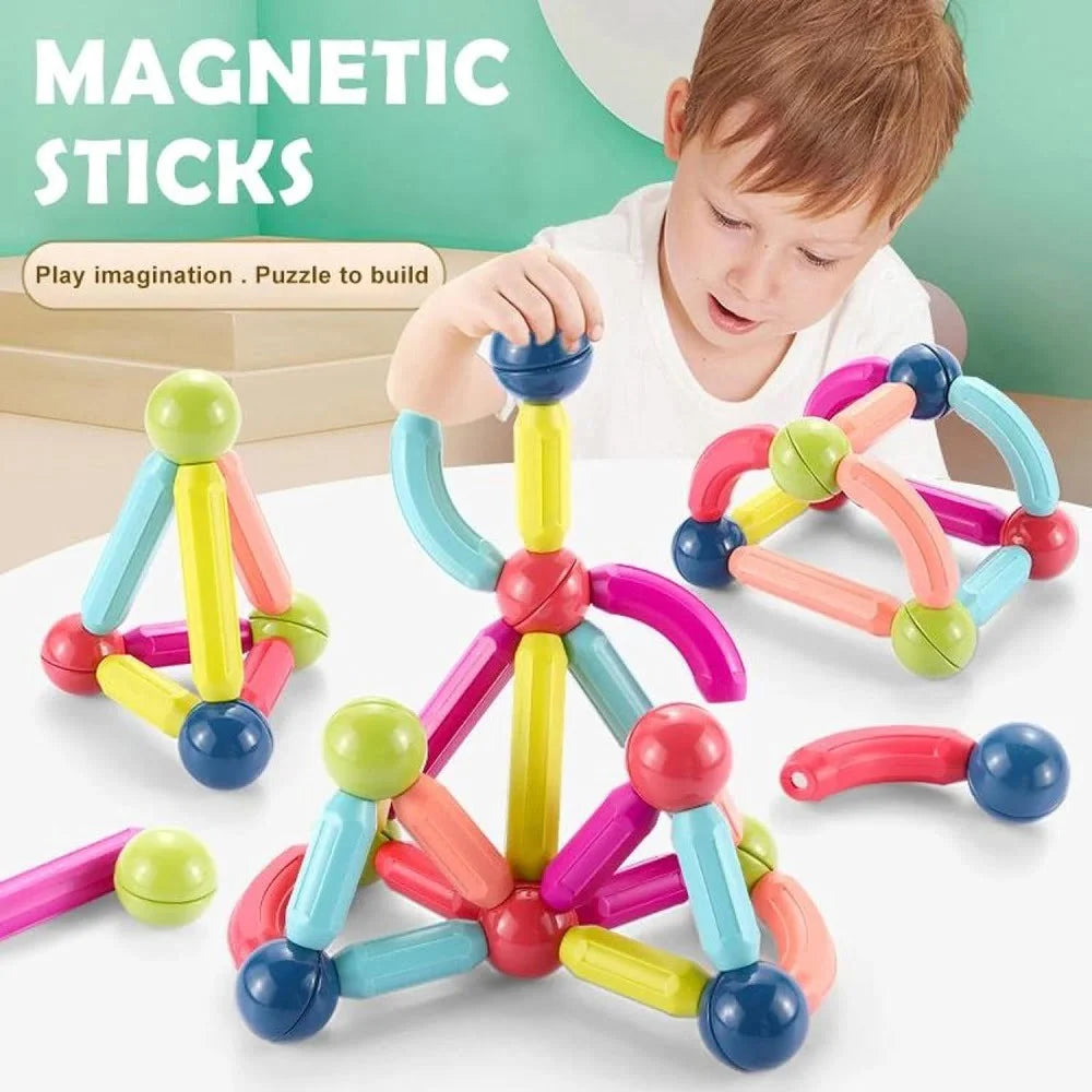 Magnetic Building Sticks and Balls Set 42 Pc s SATYAM STATIONERS