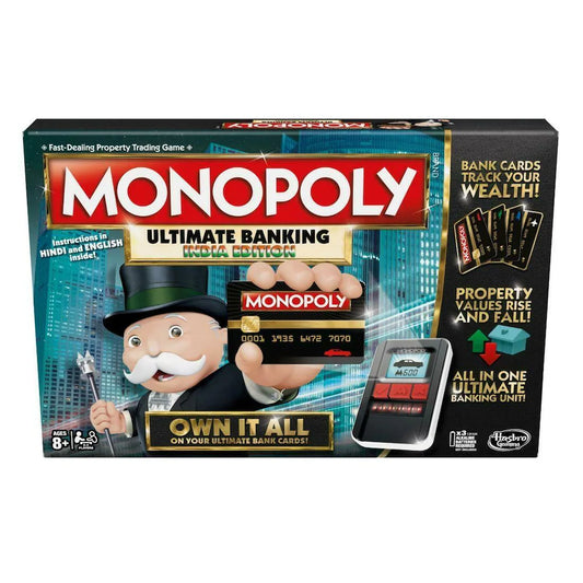 Hasbro Monopoly Ultimate Banking India Edition Board Game, Includes Electronic Banking Unit, Fun Board Game for Families and Kids Ages 8+