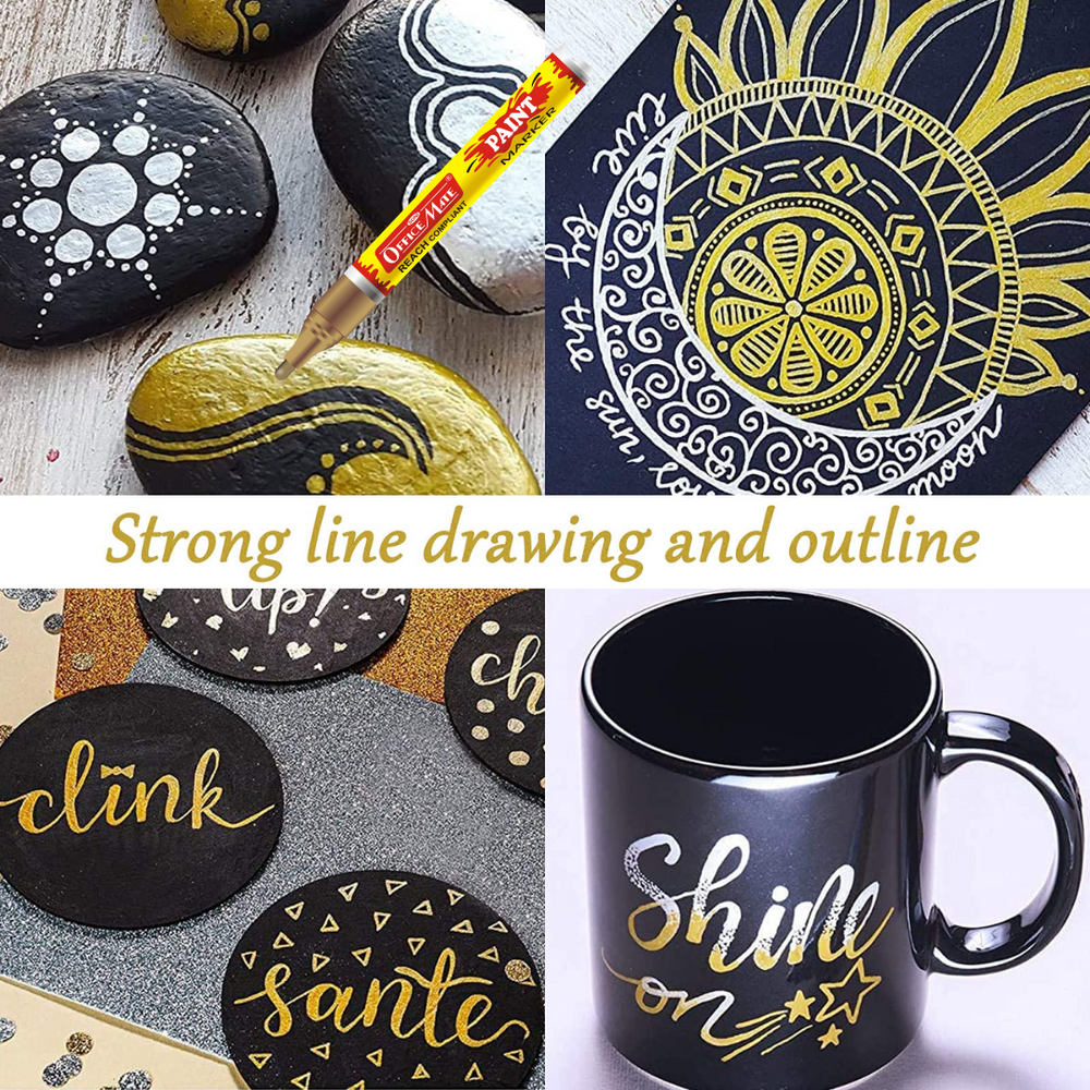 Soni Officemate Paint Markers - Gold