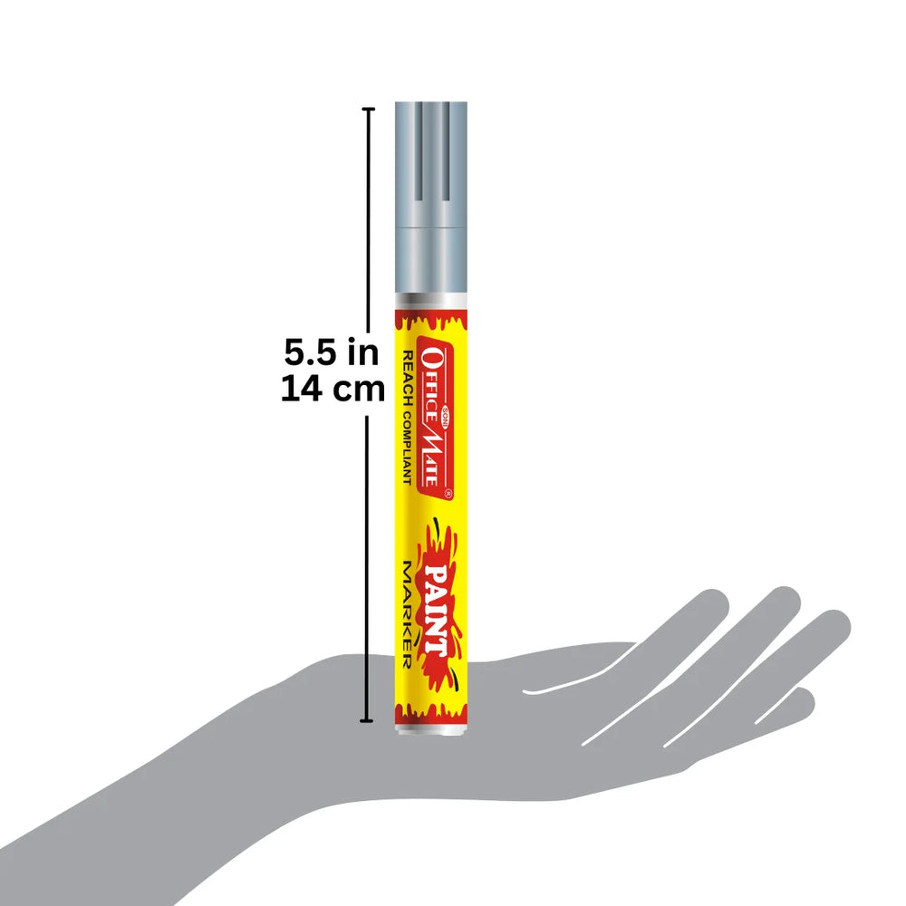 Soni Officemate Paint Markers - Silver