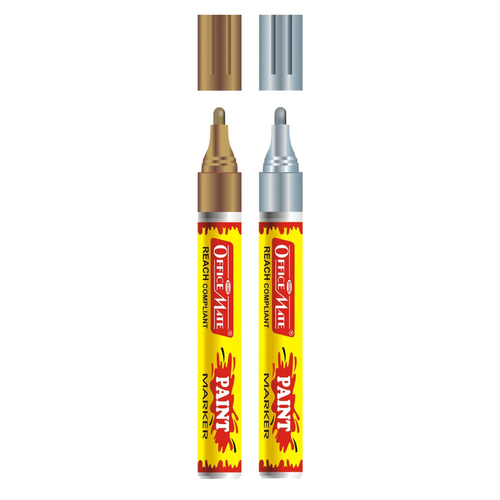 Soni Officemate Paint Marker with Silver and Golden combo
