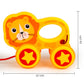 Ratna's Jazz Gift Set, 2-in-1 Baby Toys with Pull Along Lion and Rattling Ball, New Born Toys for 6 Month+ Old Baby