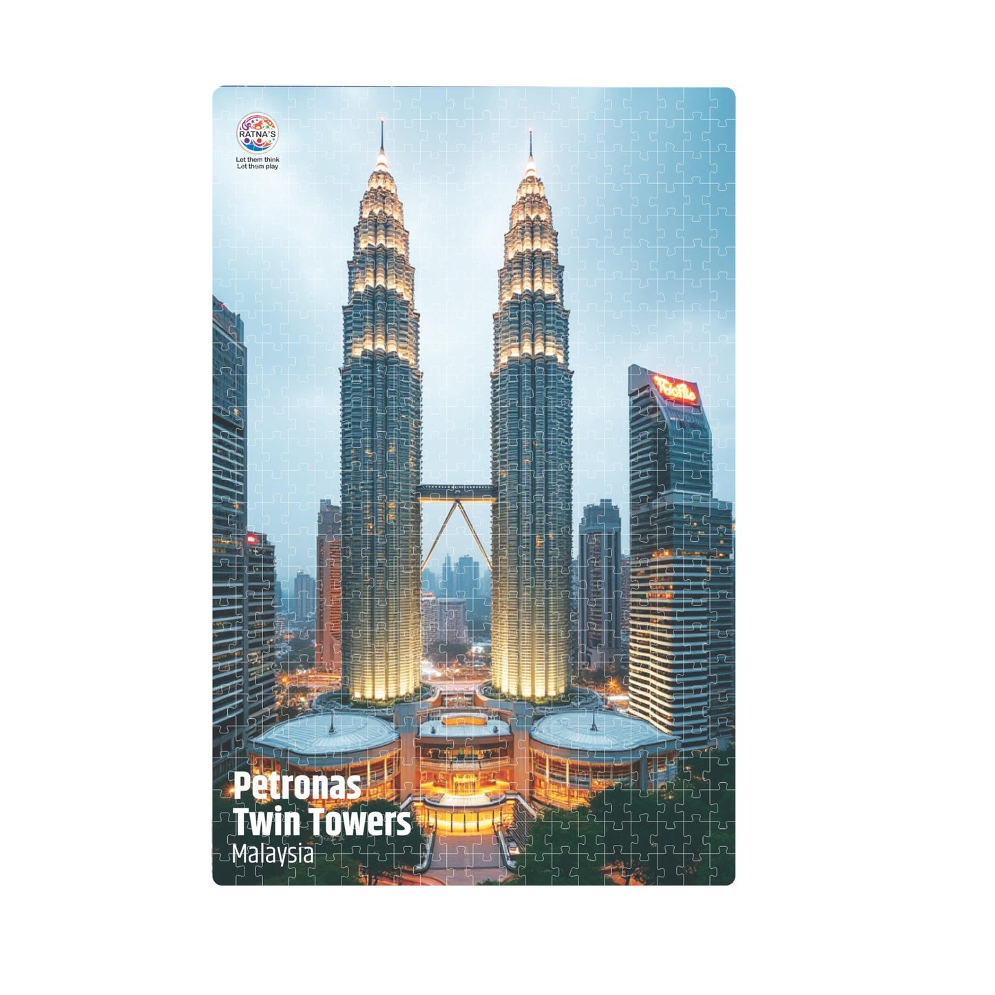 Ratna's Petronas Twin Towers Malaysia 500 Pieces Jumbo Floor Jigsaw Puzzle (Size: 98 cm * 67 cm)