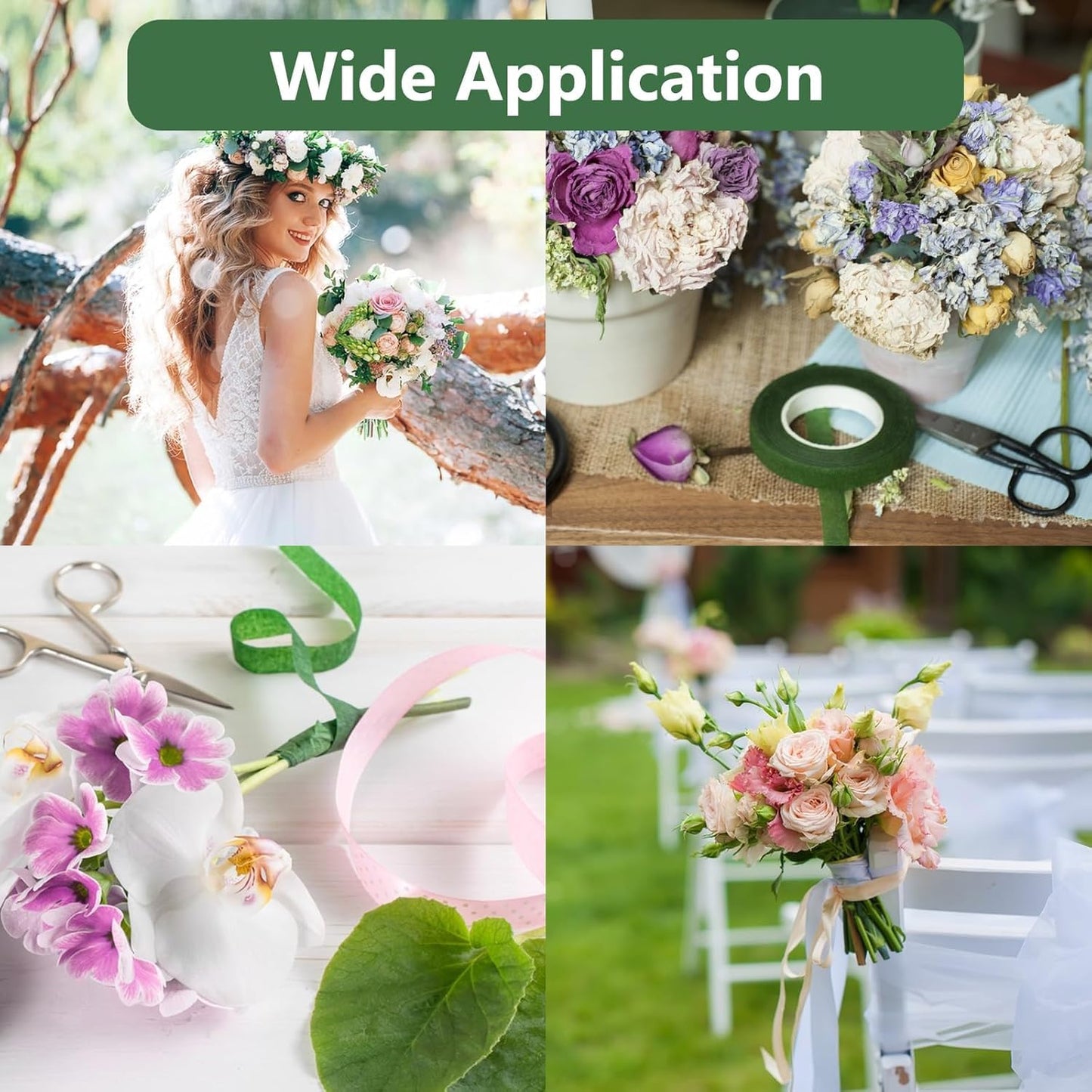 Floral Tape Self Adhesive Flower Making Tapes for Stem Wrap