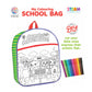 Ratna's My Colouring School Bag Colour It & Use It DIY Art & Craft Kit