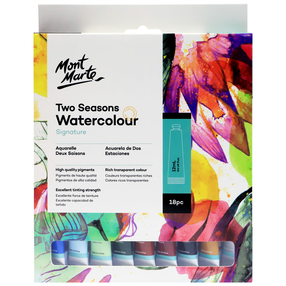 Mont Marte Two Seasons Watercolour Signature 18pc x 12ml (0.4 US fl.oz)