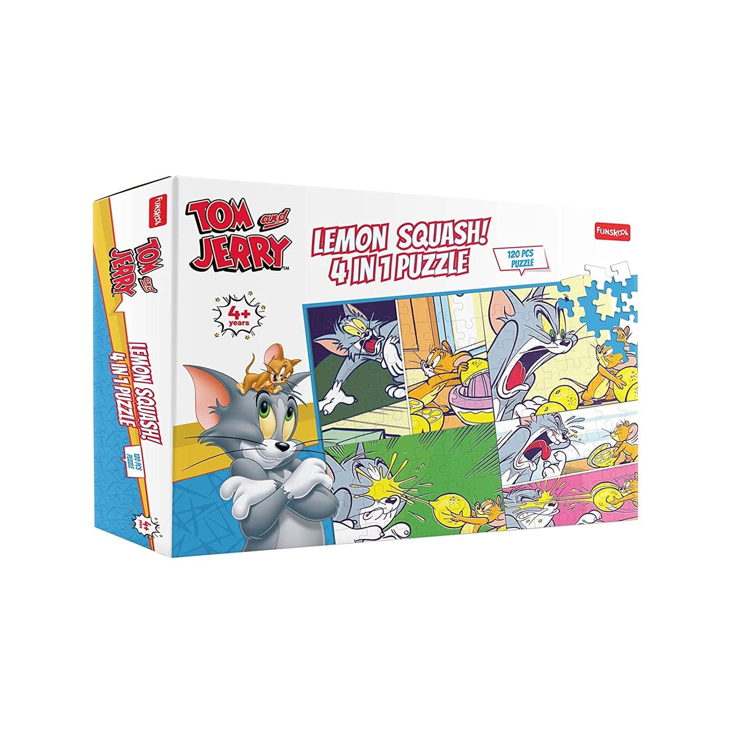 Funskool Tom & Jerry Lemon Squash 4 in 1 Puzzle