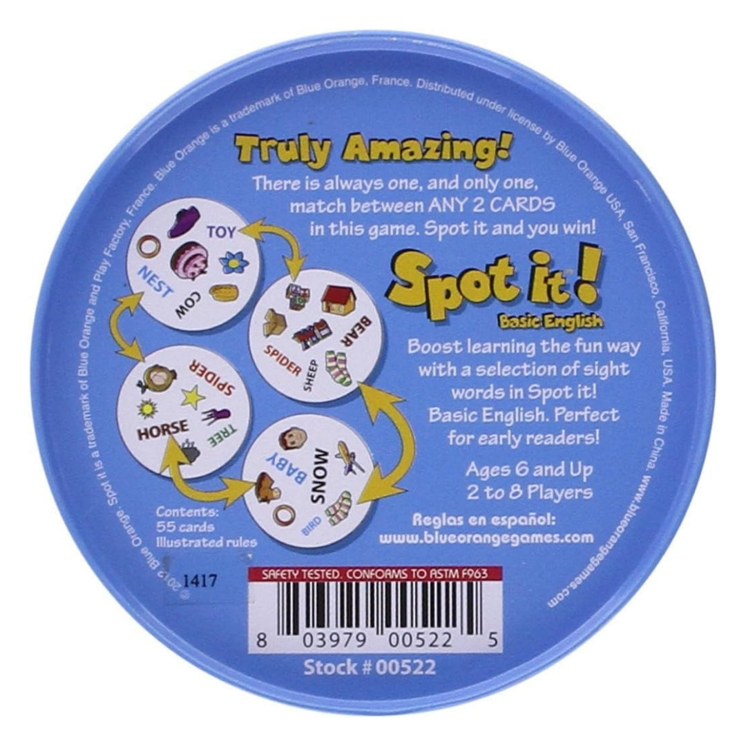 Spot It! Dobble Basic English Card Game