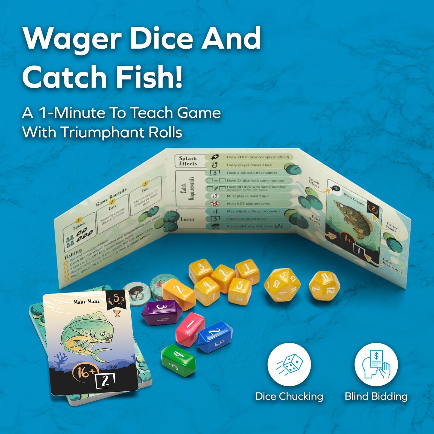 Allplay Lure Board Wager Dice to Roll and Catch Fish