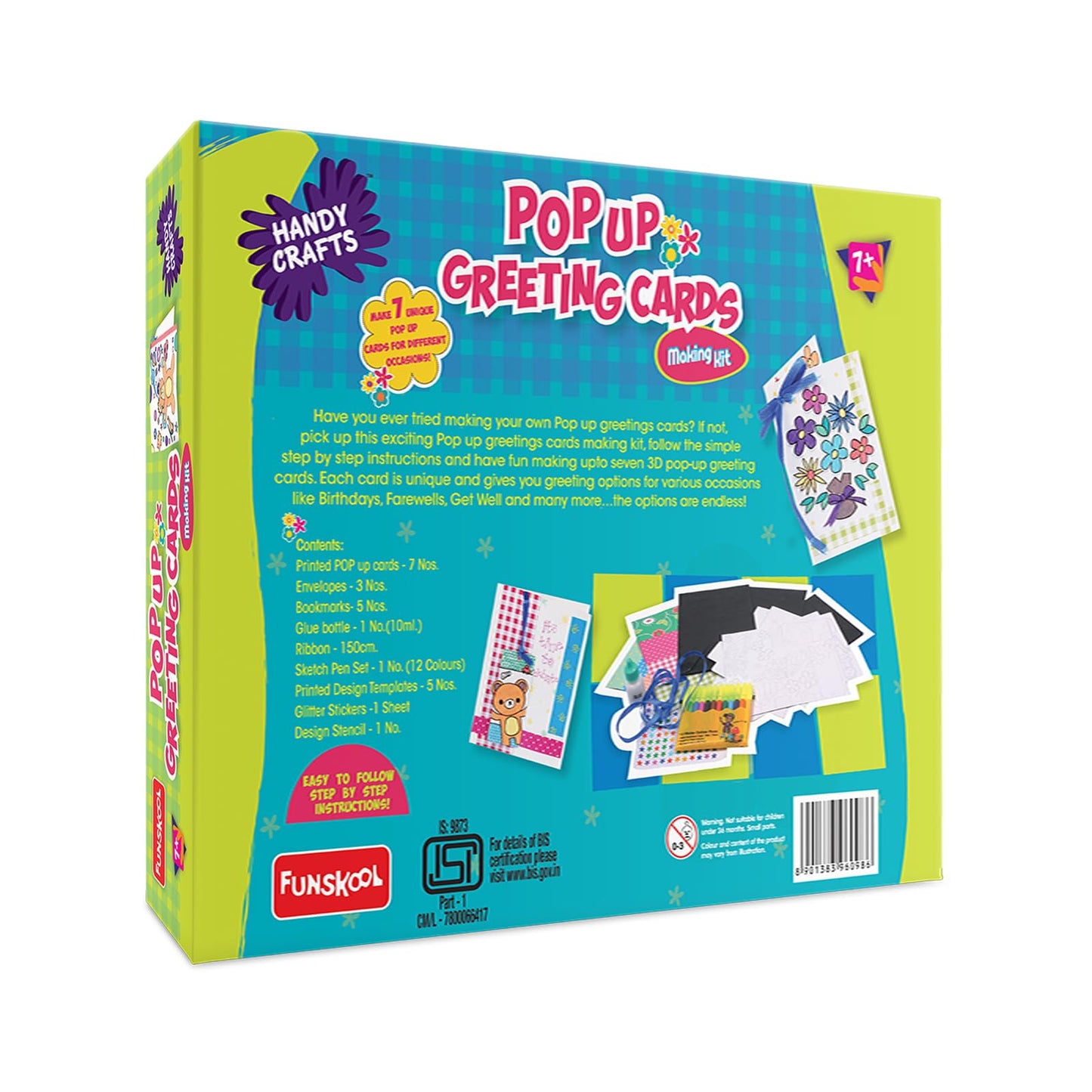 Handycrafts Funskool Pop Up Greeting Cards Making Kit