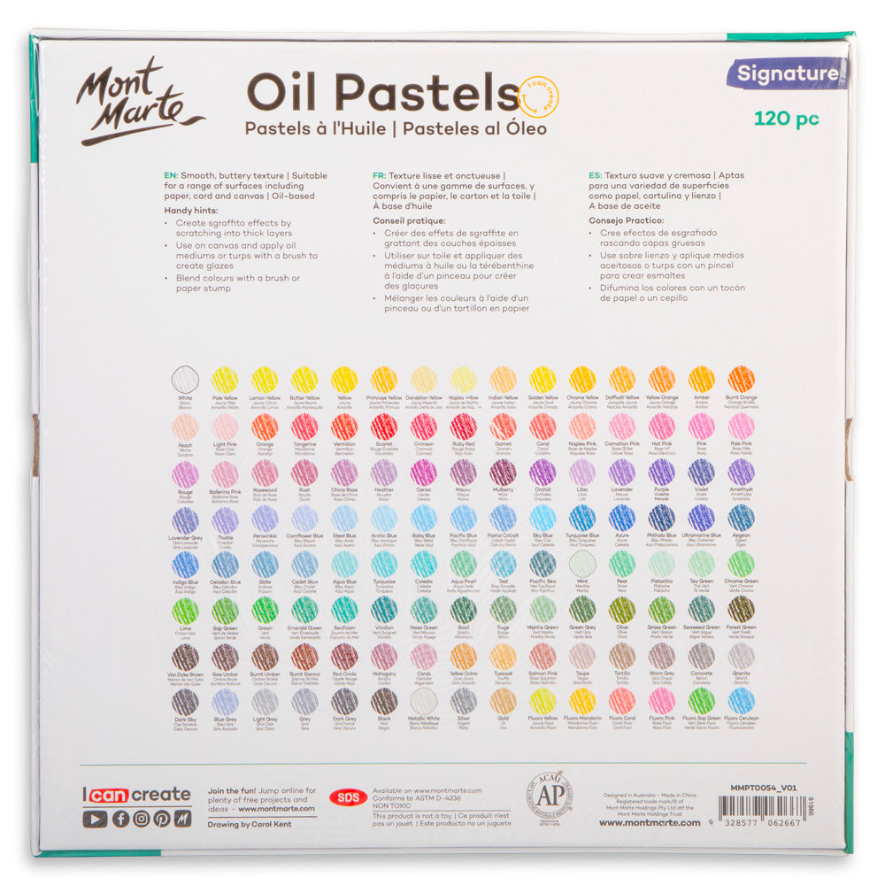 Mont Marte Oil Pastels Signature 120pc