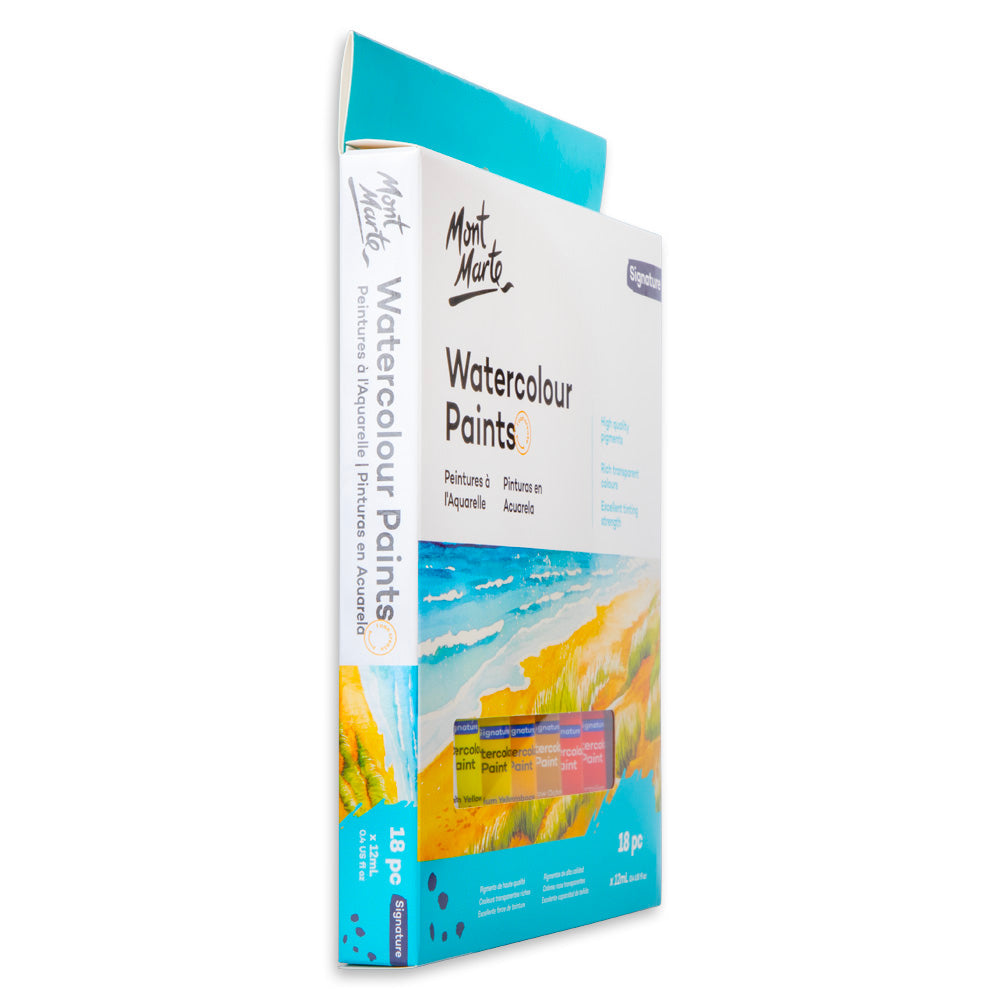 Mont Marte Watercolour Paint Set Signature 18pc x 12ml (0.4 US fl.oz)