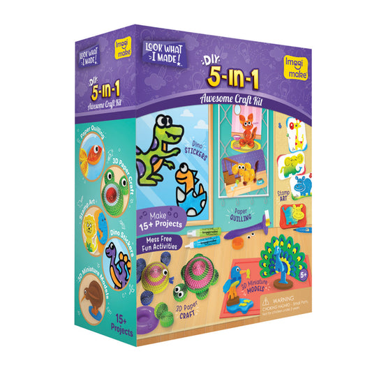 Imagimake DIY 5 in 1 Awesome Craft Kit