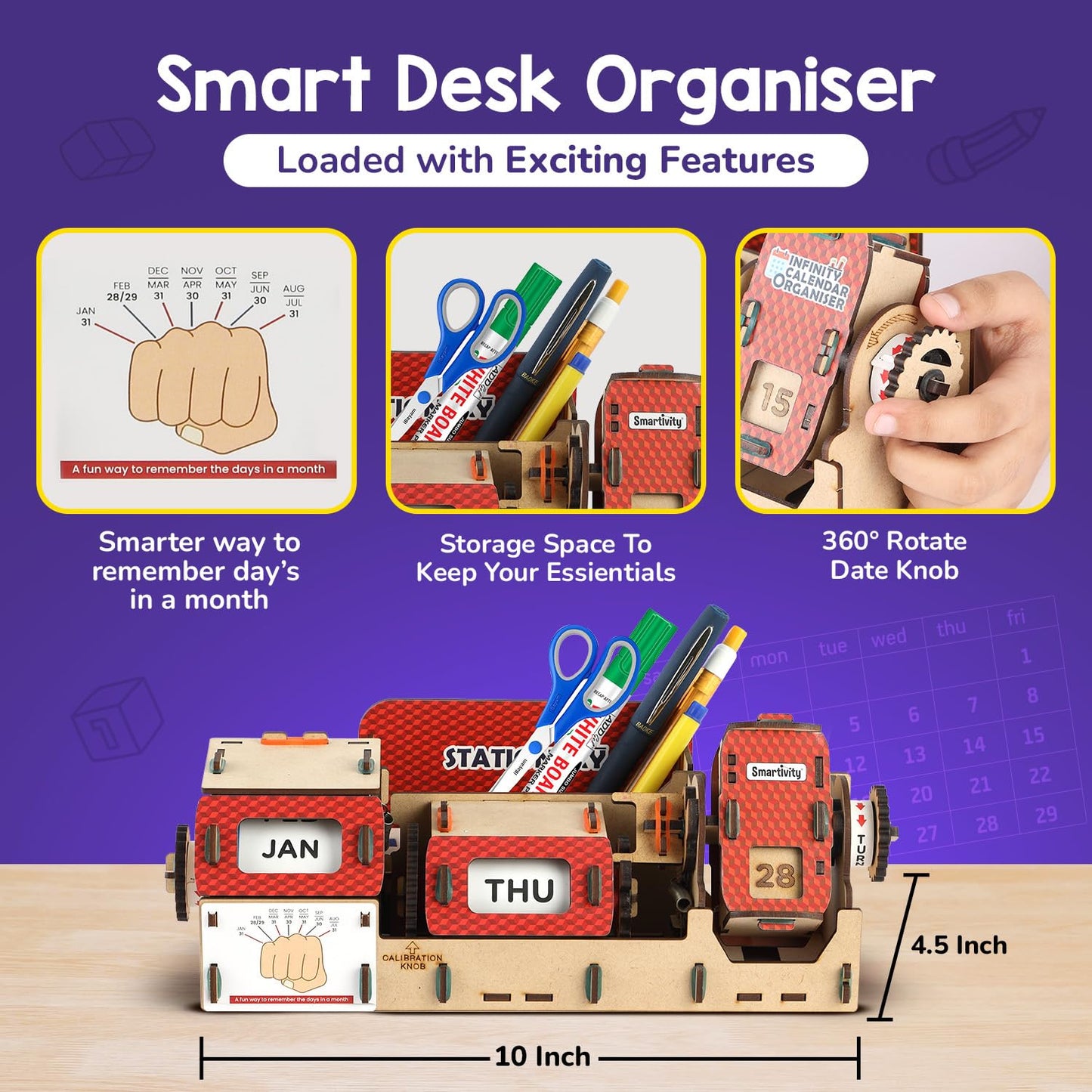 Smartivity Infinity Calendar Organiser 8-14 years DIY STEM Construction Toy