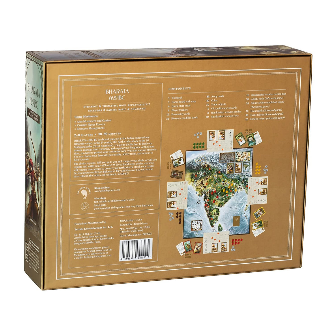 Go India Games Bharata 600 BC Strategy Board Game