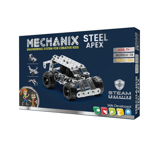 Zephyr Mechanix Steel Apex Engineering System for Creative Kids 155 Pcs Models-14