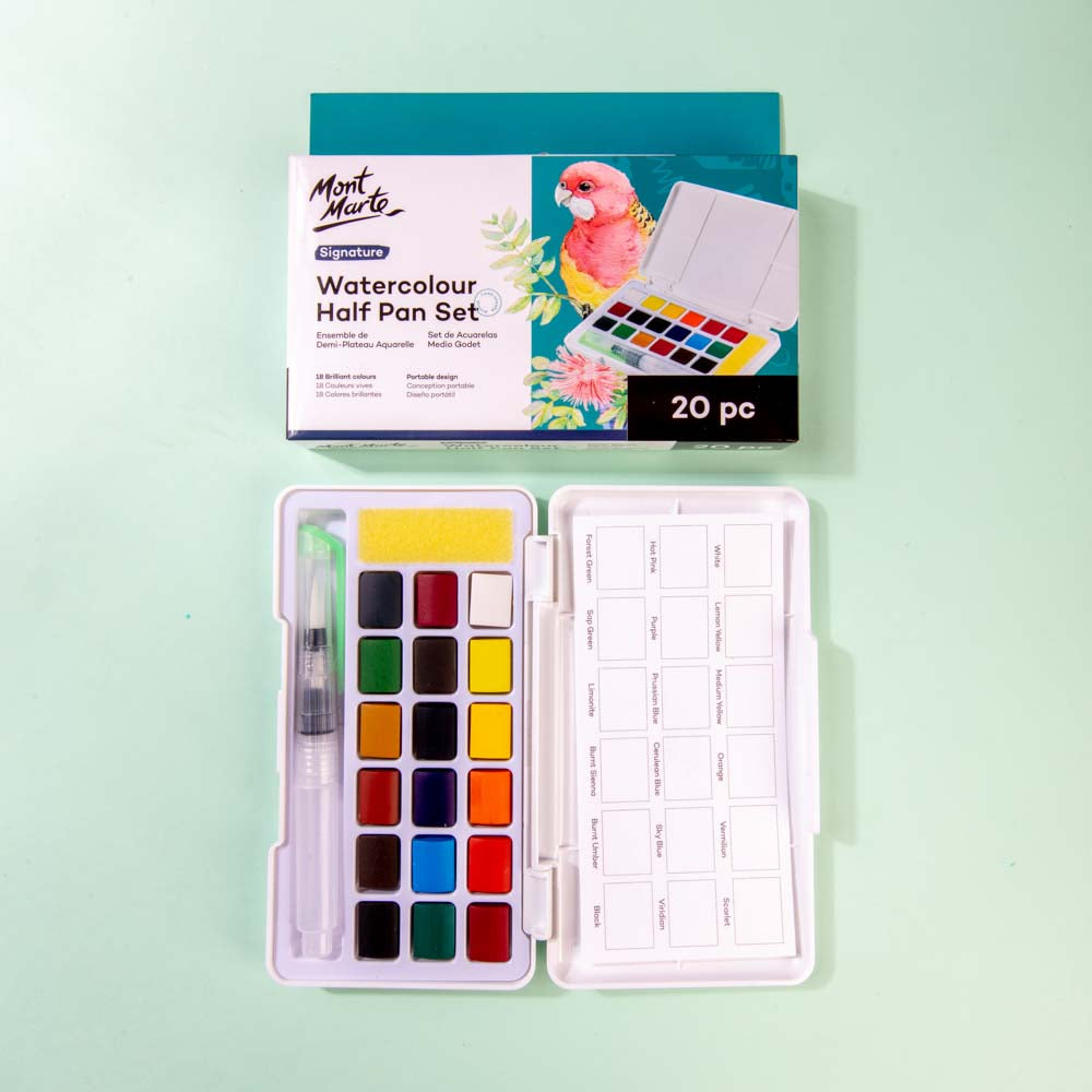 Mont Marte Watercolour Half Pan Set Signature 20pc