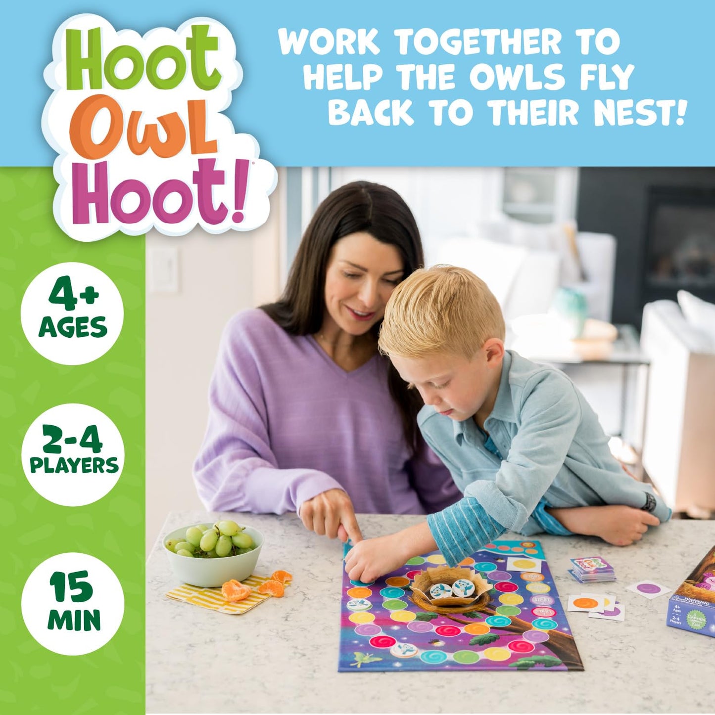 Peaceable Kingdom Hoot Owl Hoot - Cooperative Matching Game