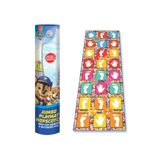 Ratna's Paw Patrol Hopscotch Jumbo Play Mat 40 x 108 Inches Indoor Outdoor Family Party Game