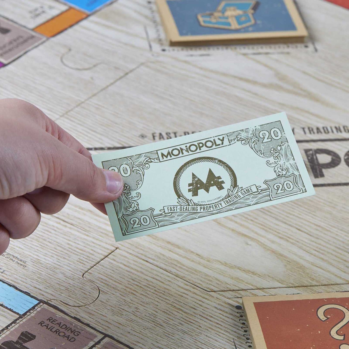 Hasbro Gaming Monopoly Rustic Series Premium Wooden Edition Board Game