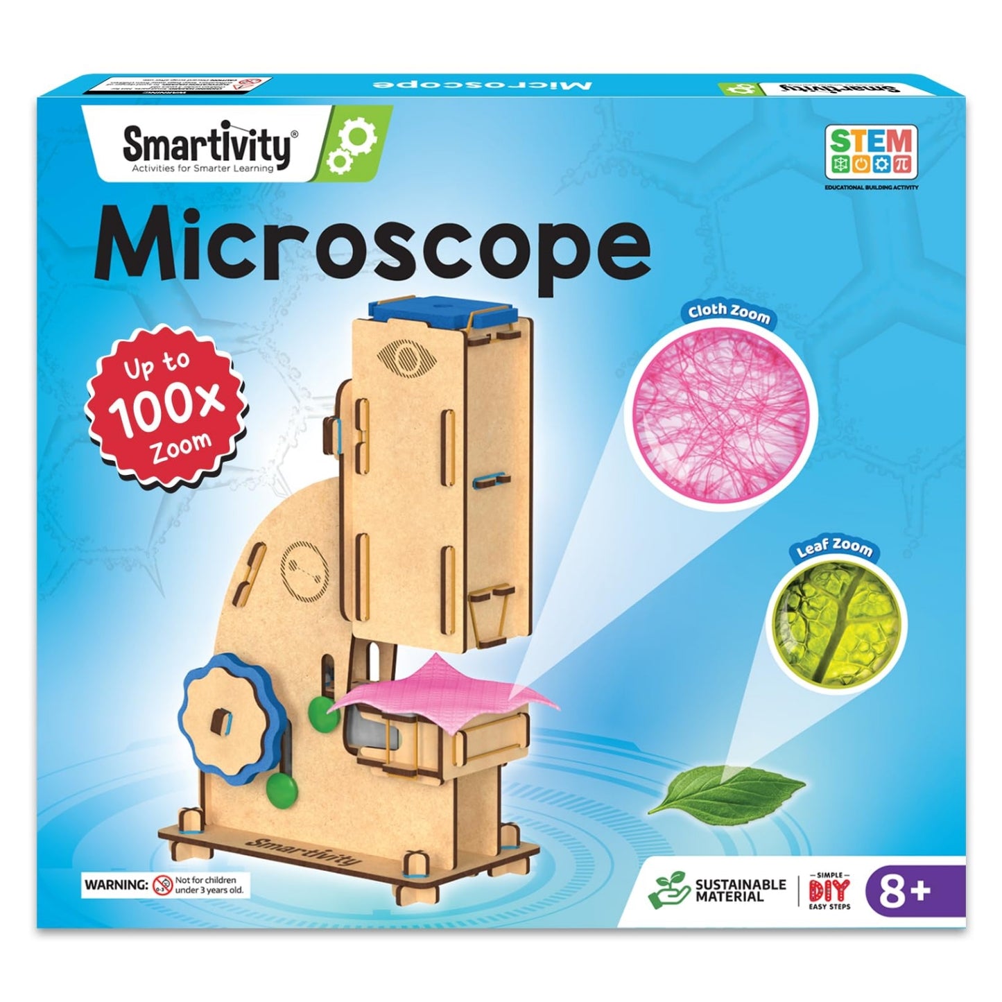 Smartivity Microscope 100x Zoom 8-14 years DIY STEM Construction Toy