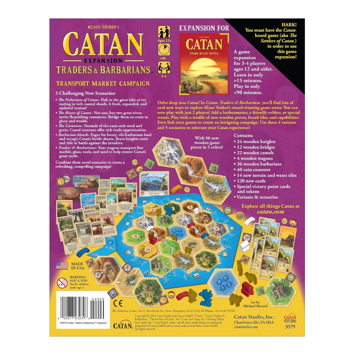 Catan Traders & Barbarians Board Game Expansion - Strategy Game 12+ 3-4 Players 90 Minute Playtime