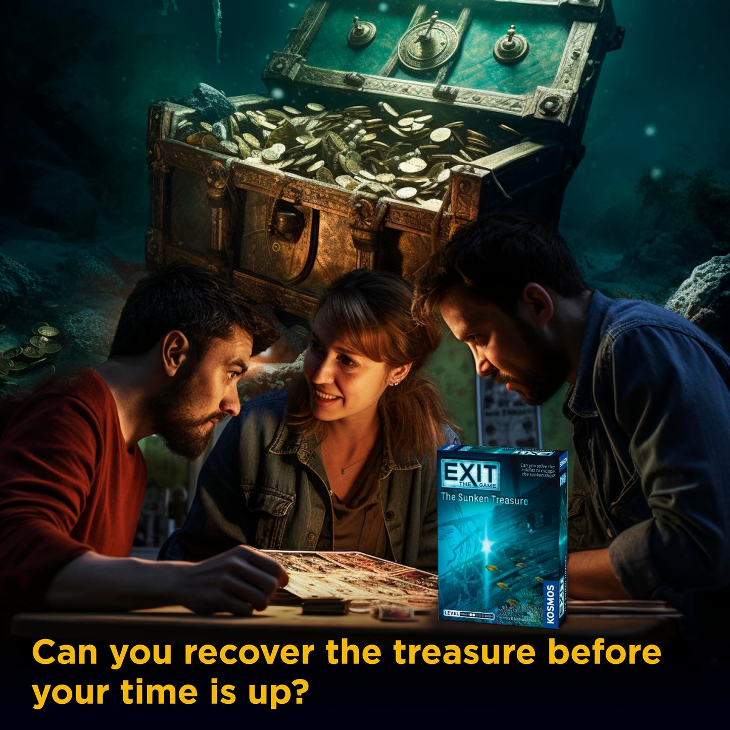 Thames & Kosmos The Exit Game The Sunken Treasure Card Based At Home Escape Room Game